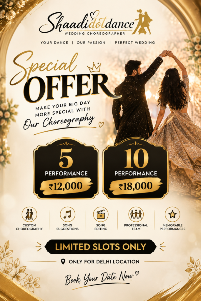 Wedding choreography package for 10 performances