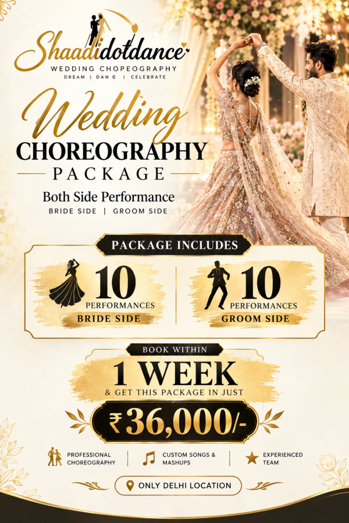 Bride and groom wedding choreography package