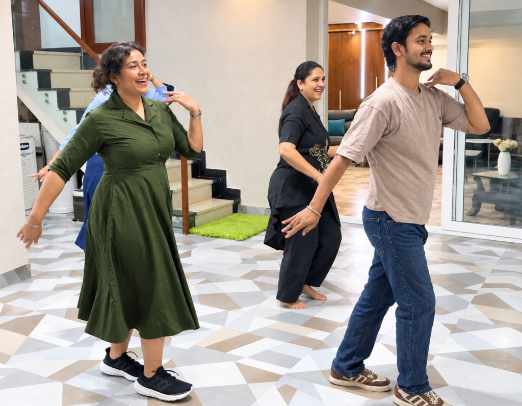 Family sangeet dance